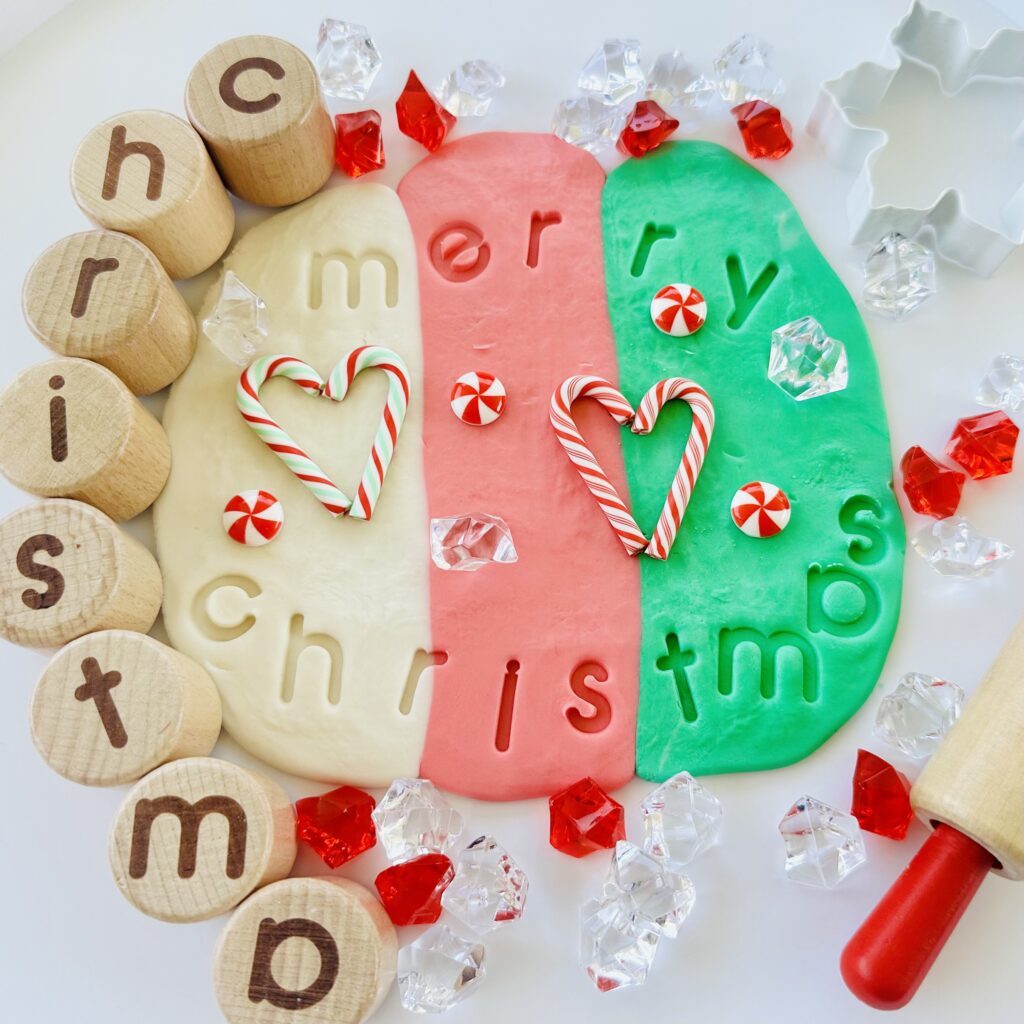 Edible Christmas Playdough Recipe (No Cook Recipe!)