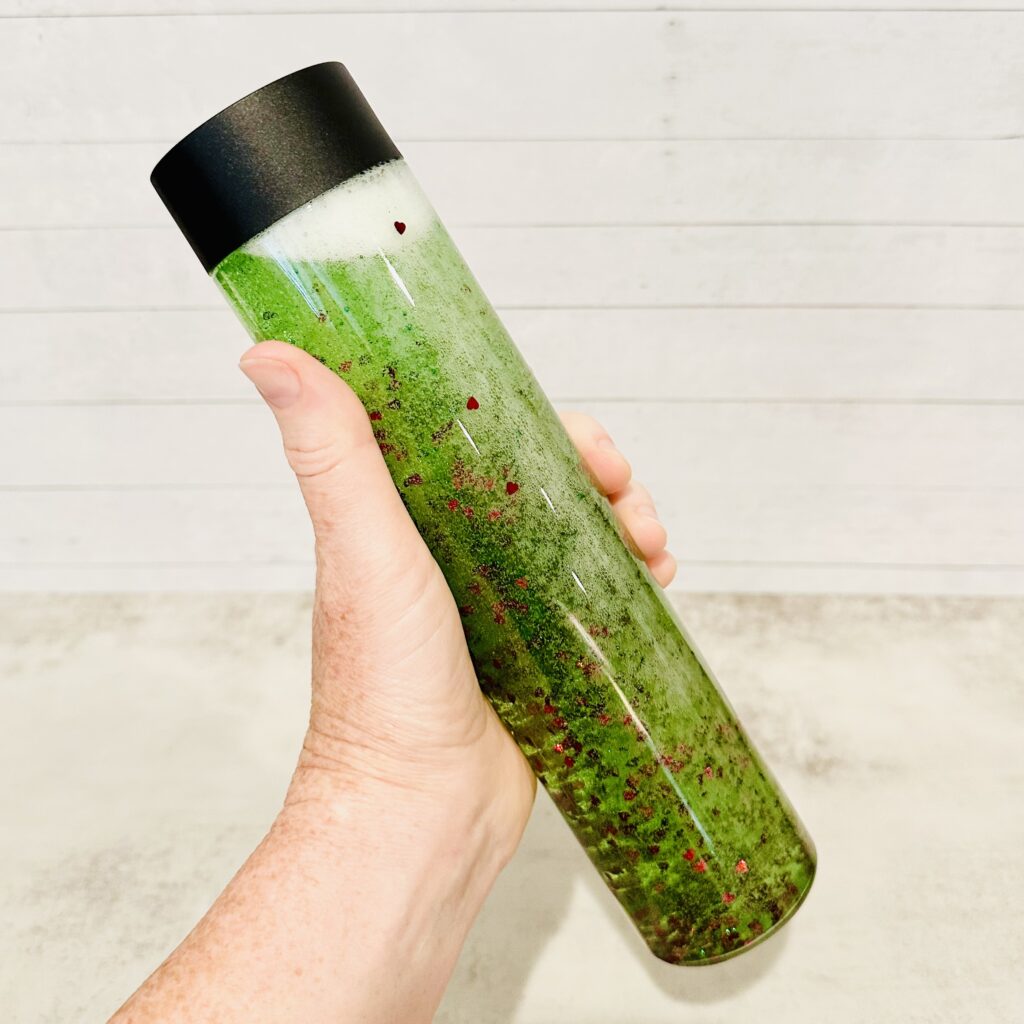 How To Make a DIY Grinch Sensory Bottle