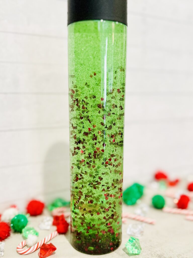 How To Make a DIY Grinch Sensory Bottle