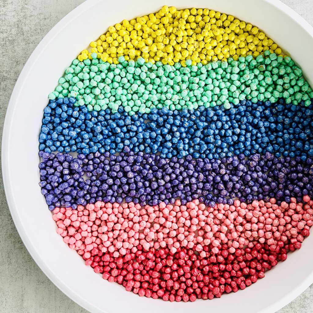 How To Paint Chickpeas For Sensory Play