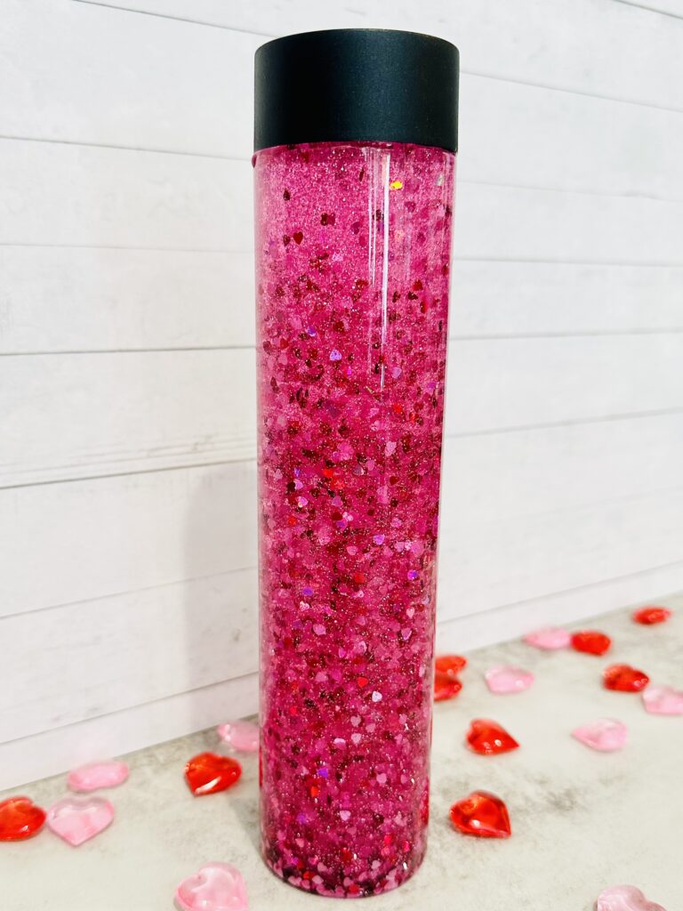 DIY Glitter & Hearts Valentine's Day Sensory Bottle