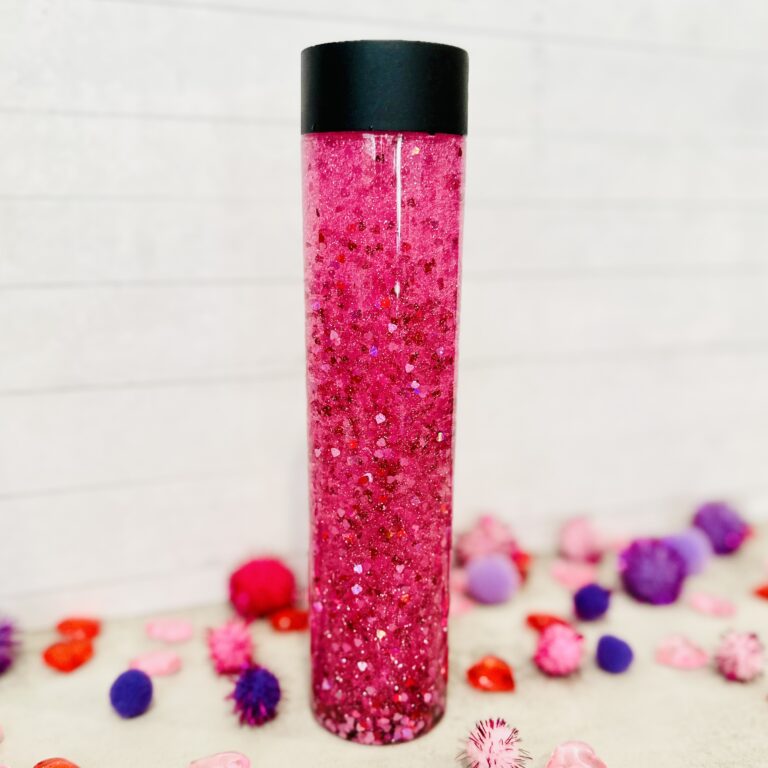 DIY Glitter & Hearts Valentine's Day Sensory Bottle